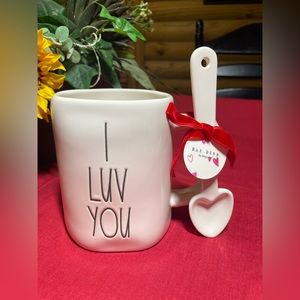 Rae Dunn I LUV YOU Mug and Spoon Set